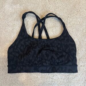 Lululemon Athletica Black Camo Sports Bra